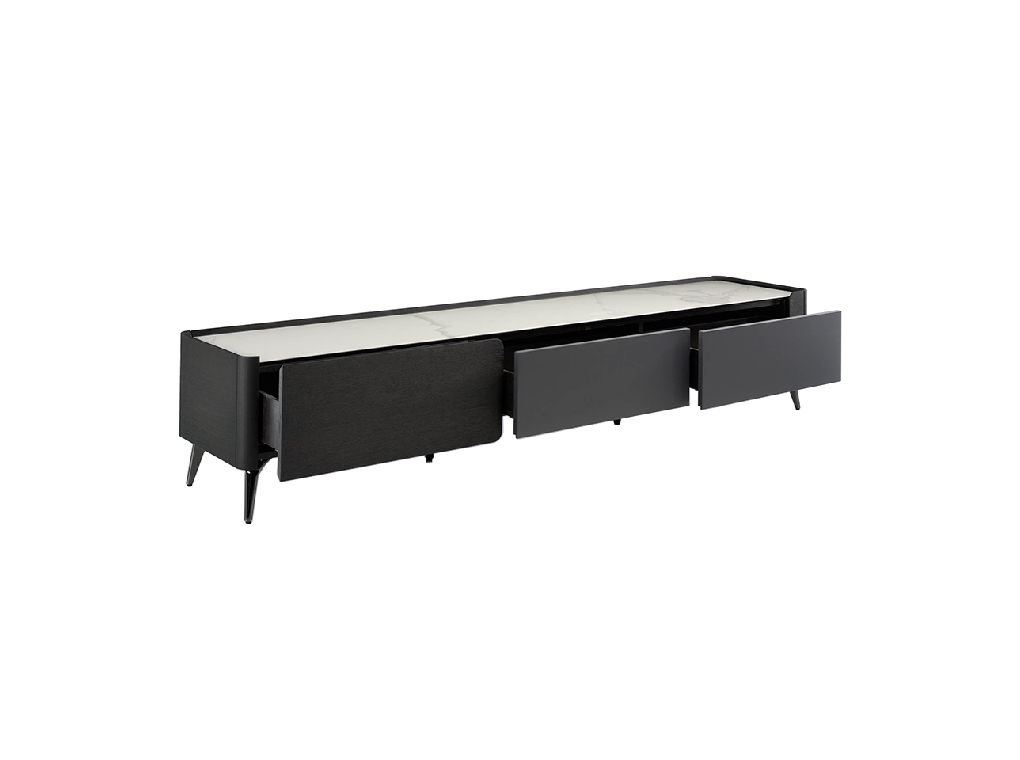 Wenge wood and porcelain marble TV cabinet Wenge wood and porcelain marble TV cabinet