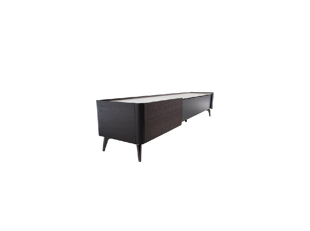 Wenge wood and porcelain marble TV cabinet Wenge wood and porcelain marble TV cabinet