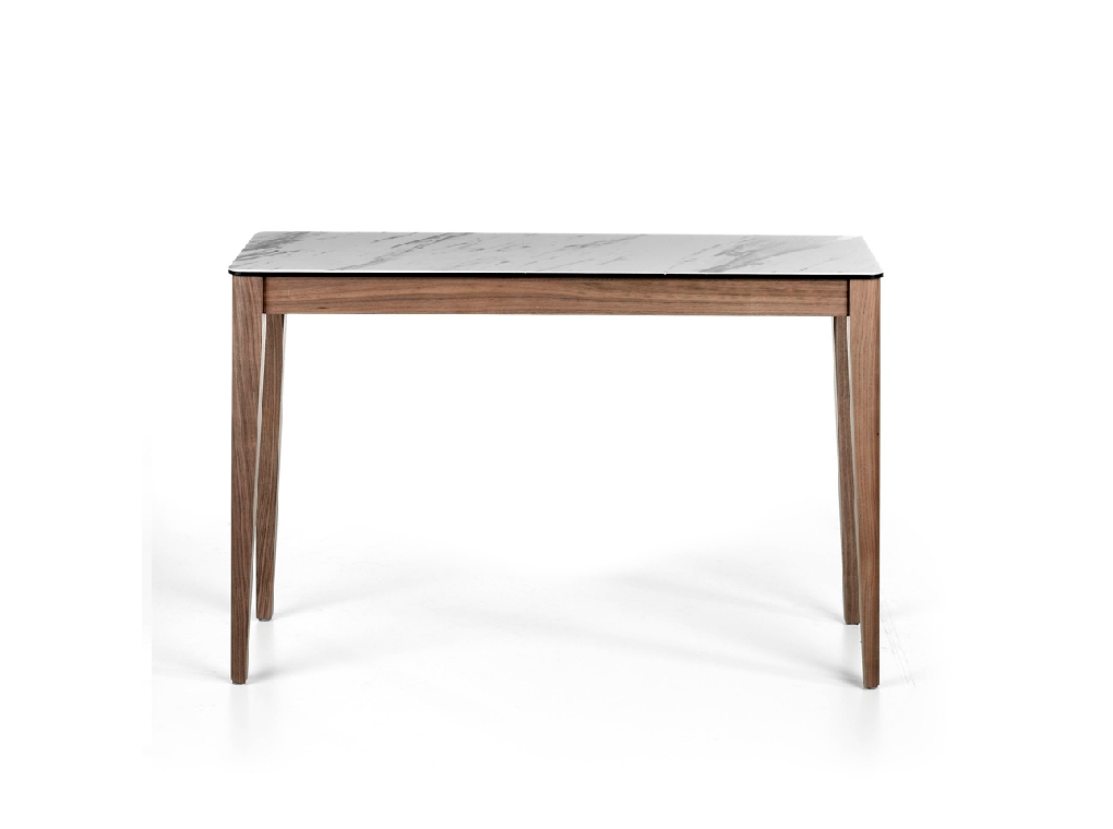 Console made of walnut-veneered wood Console made of walnut-veneered wood
