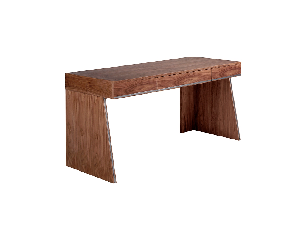Office desk in walnut wood Office desk in walnut wood