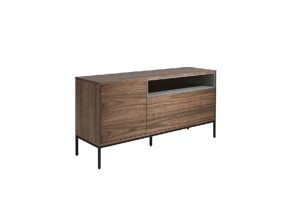 Credenza in legno grigio e noce