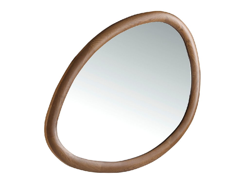 Organic walnut wall mirror