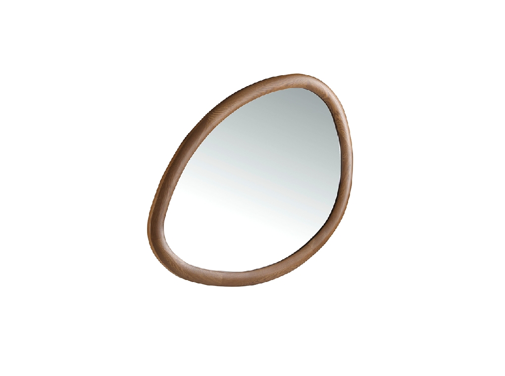 Organic walnut wall mirror