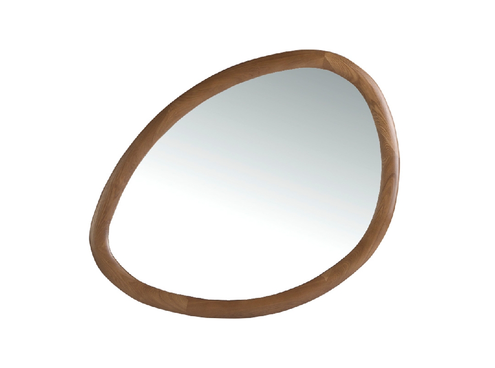 Organic walnut wall mirror