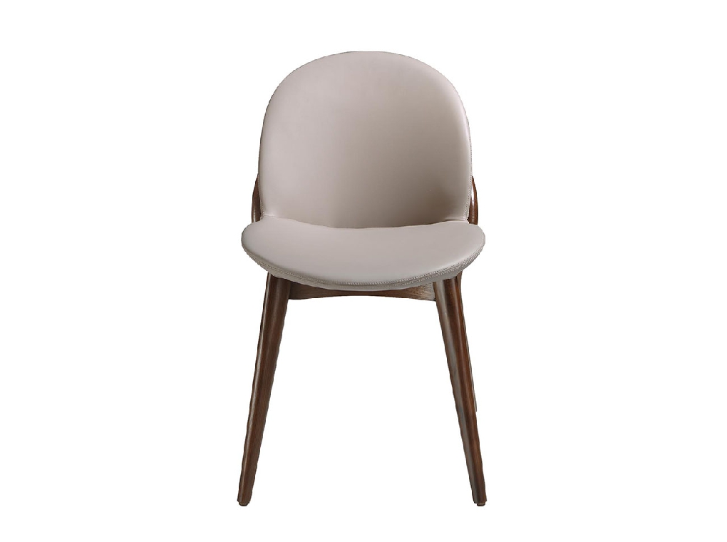 Chair upholstered in eco-leather with solid ash structure