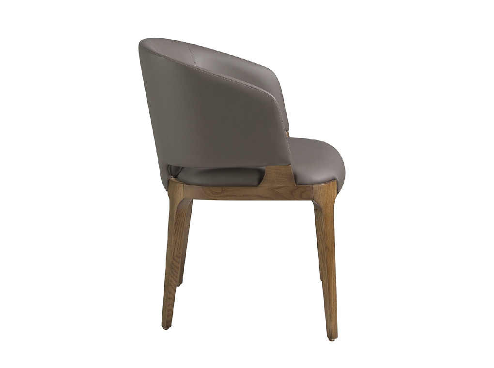 Chair upholstered in eco-leather and structure in solid ash.