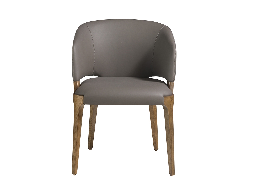 Chair upholstered in eco-leather and structure in solid ash.