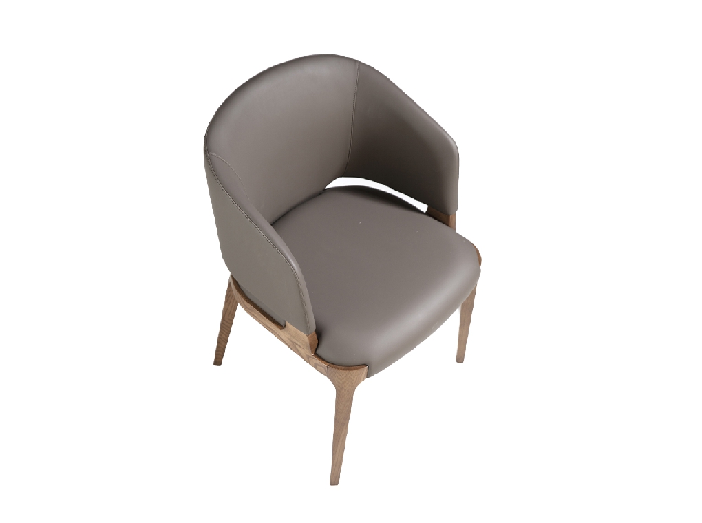 Chair upholstered in eco-leather and structure in solid ash.