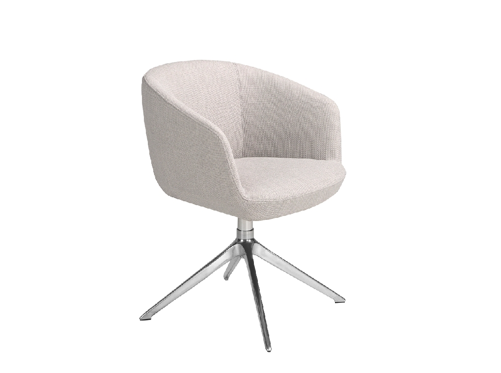 Light grey fabric swivel chair