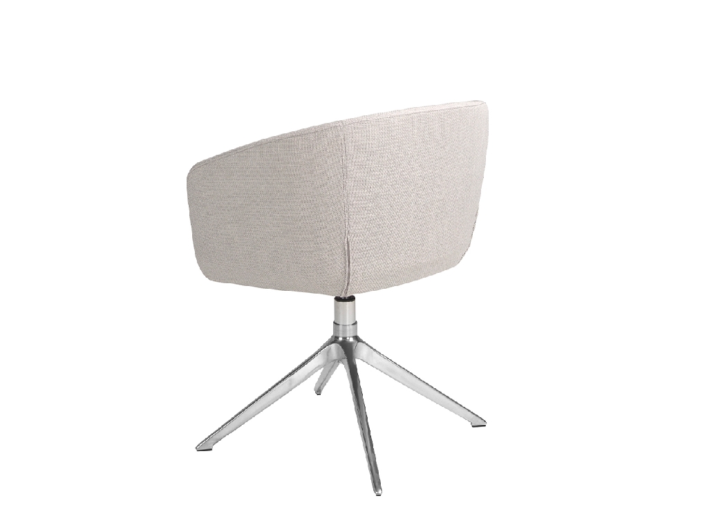 Light grey fabric swivel chair