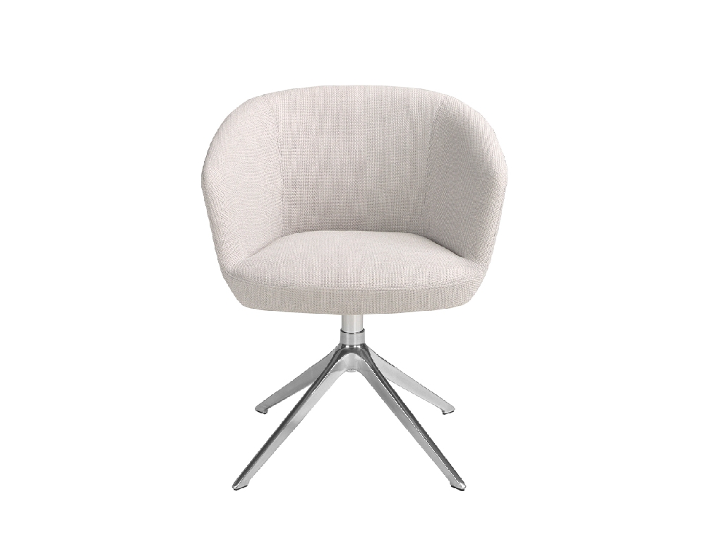 Light grey fabric swivel chair