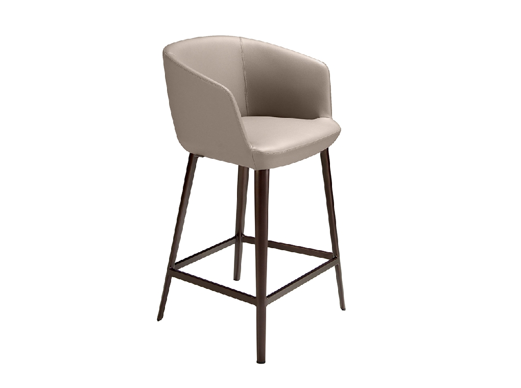Grey leatherette stool