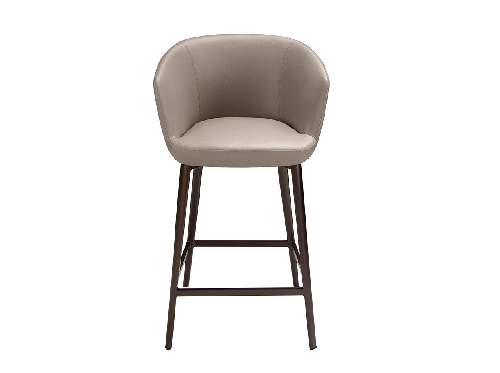 Grey leatherette stool