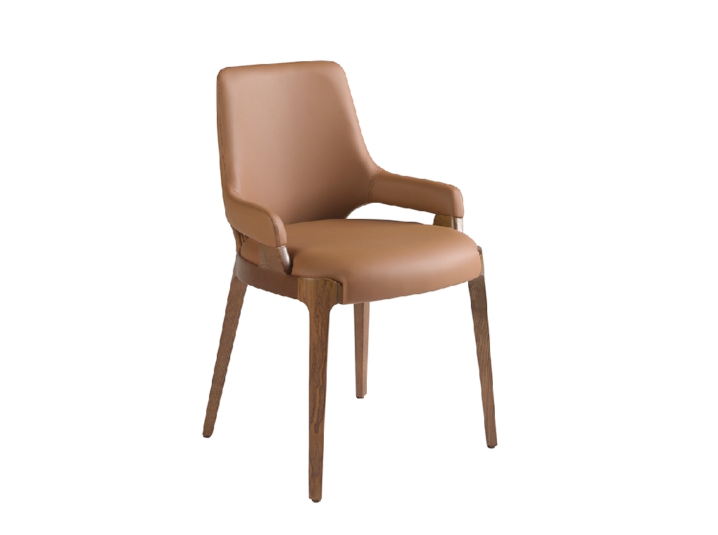 Brown leatherette chair