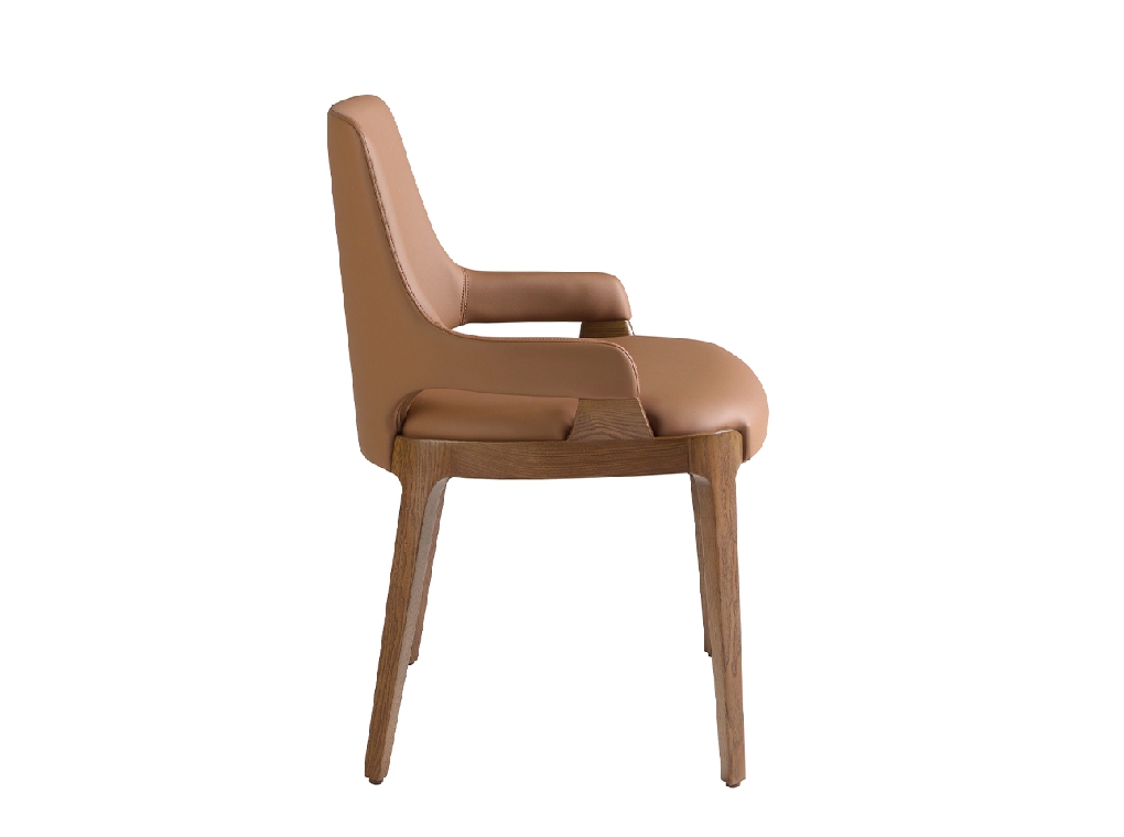 Brown leatherette chair