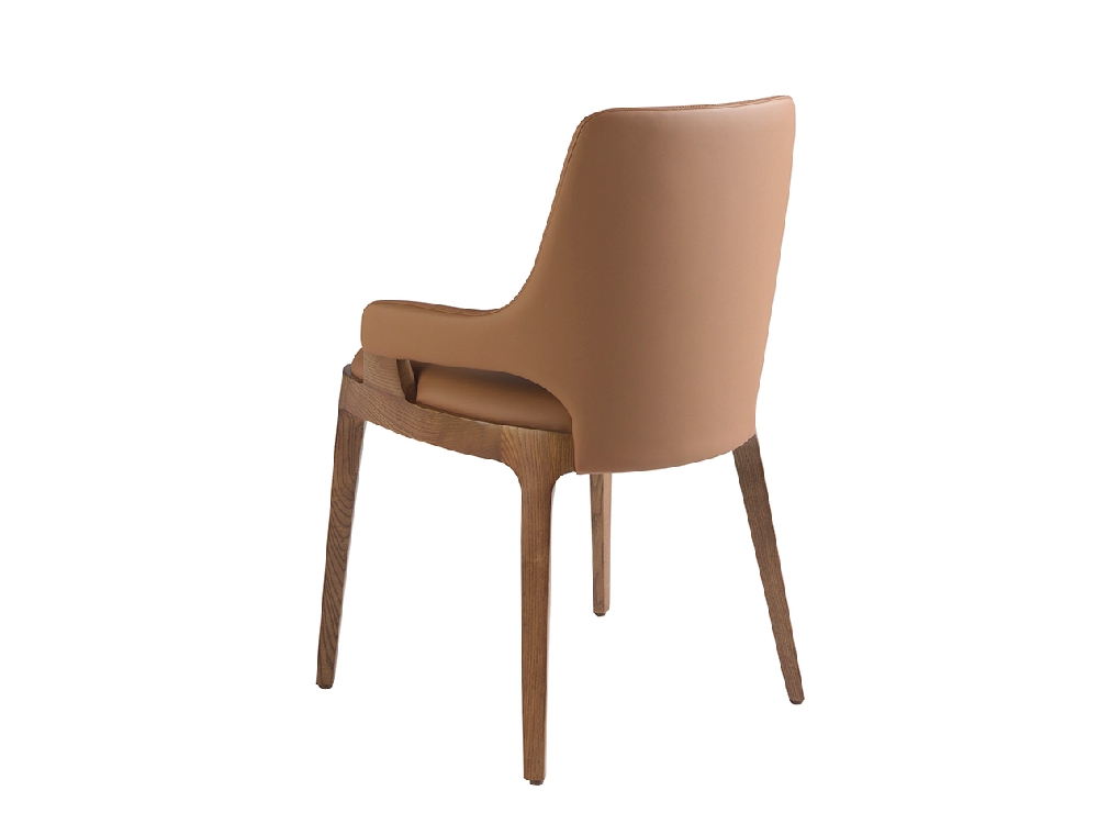 Brown leatherette chair