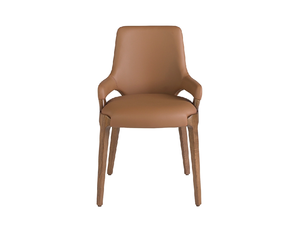 Brown leatherette chair