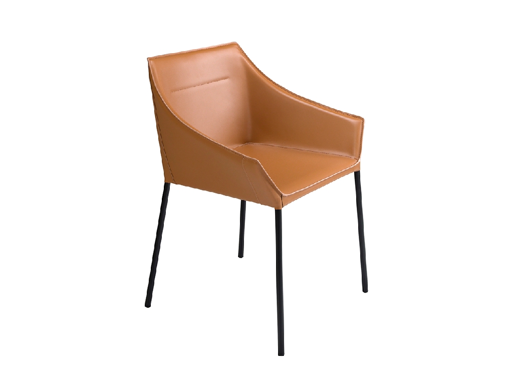 Brown leatherette chair