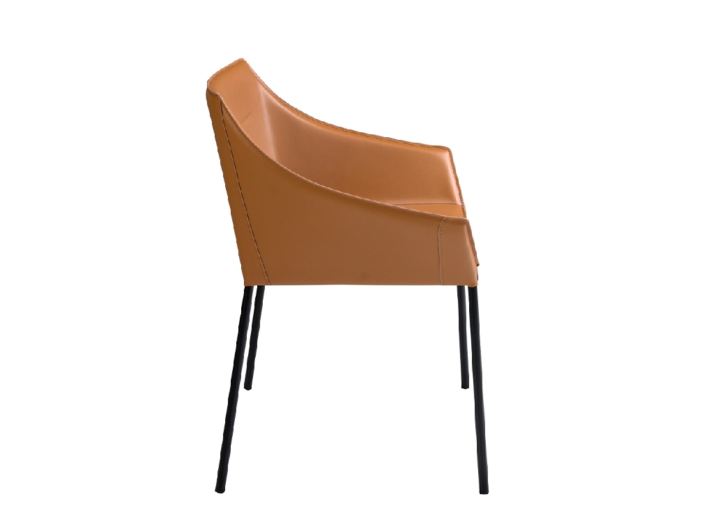 Brown leatherette chair