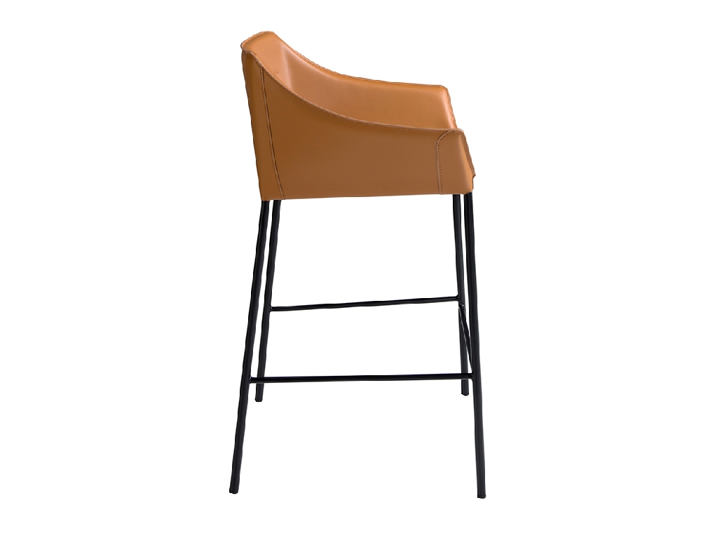 Brown leatherette stool