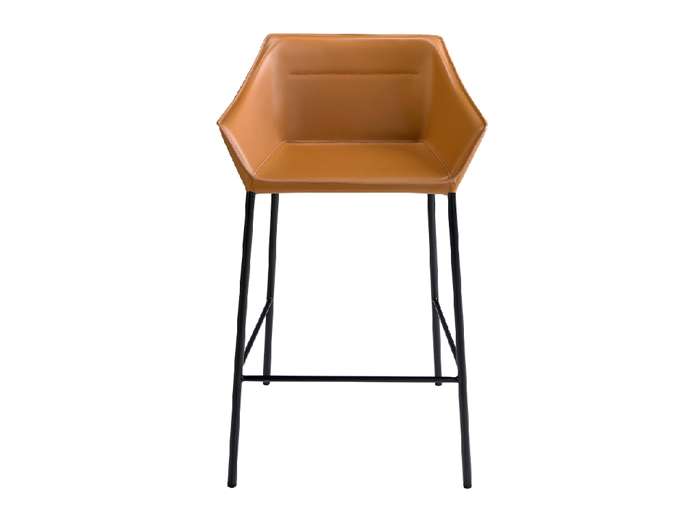 Brown leatherette stool