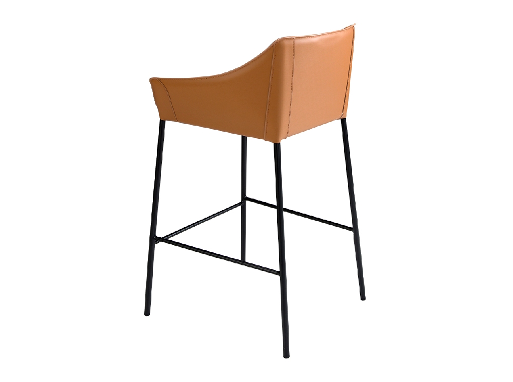 Brown leatherette stool