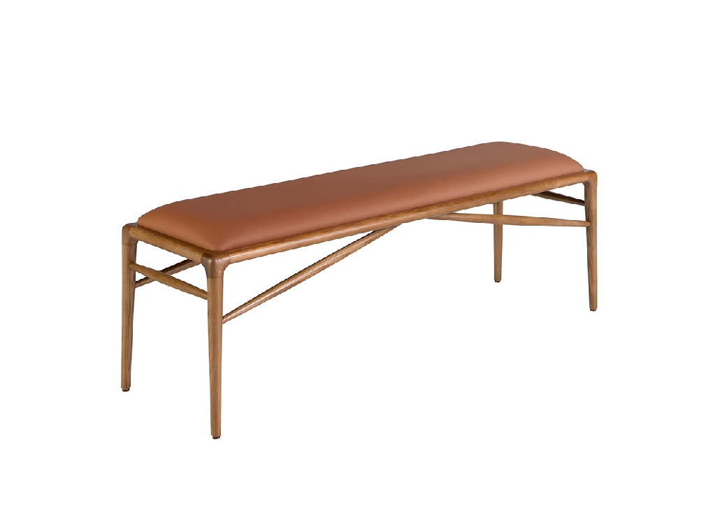 Brown leatherette stool