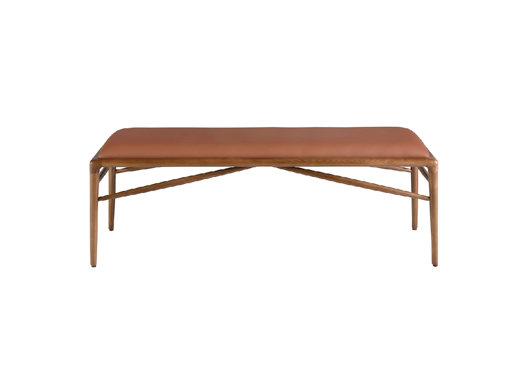 Brown leatherette stool