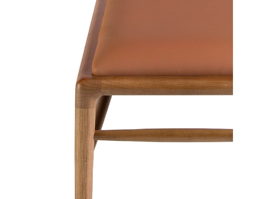 Brown leatherette stool