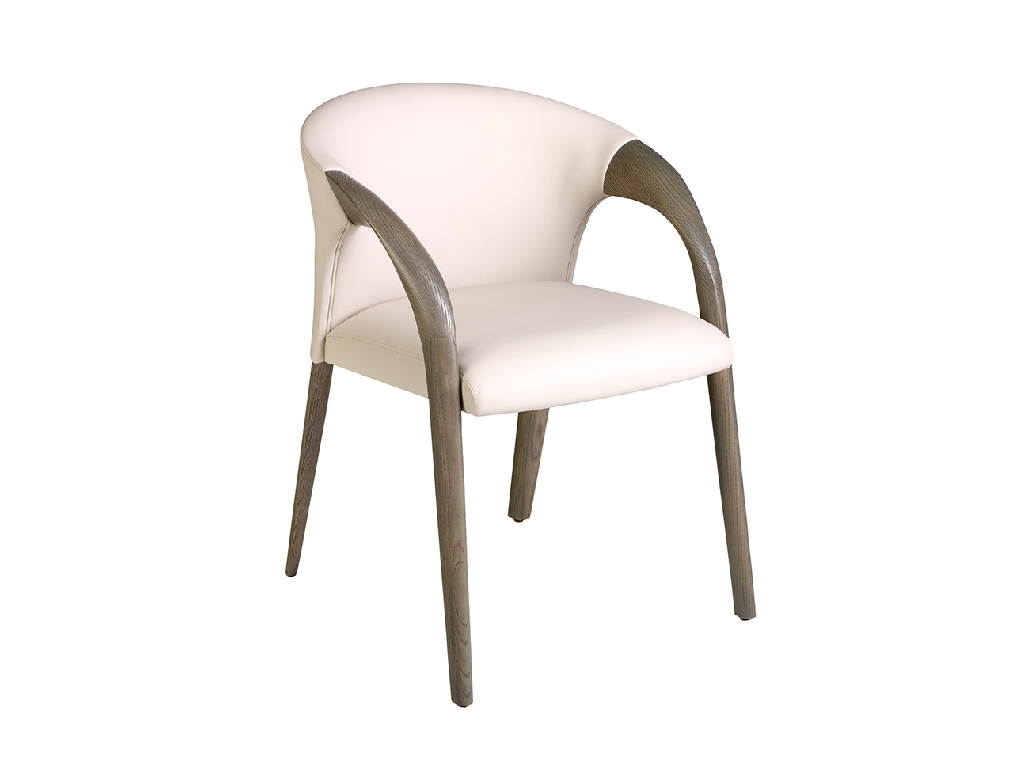 Cream leatherette chair