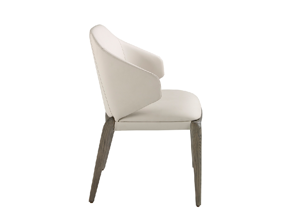 Cream leatherette chair