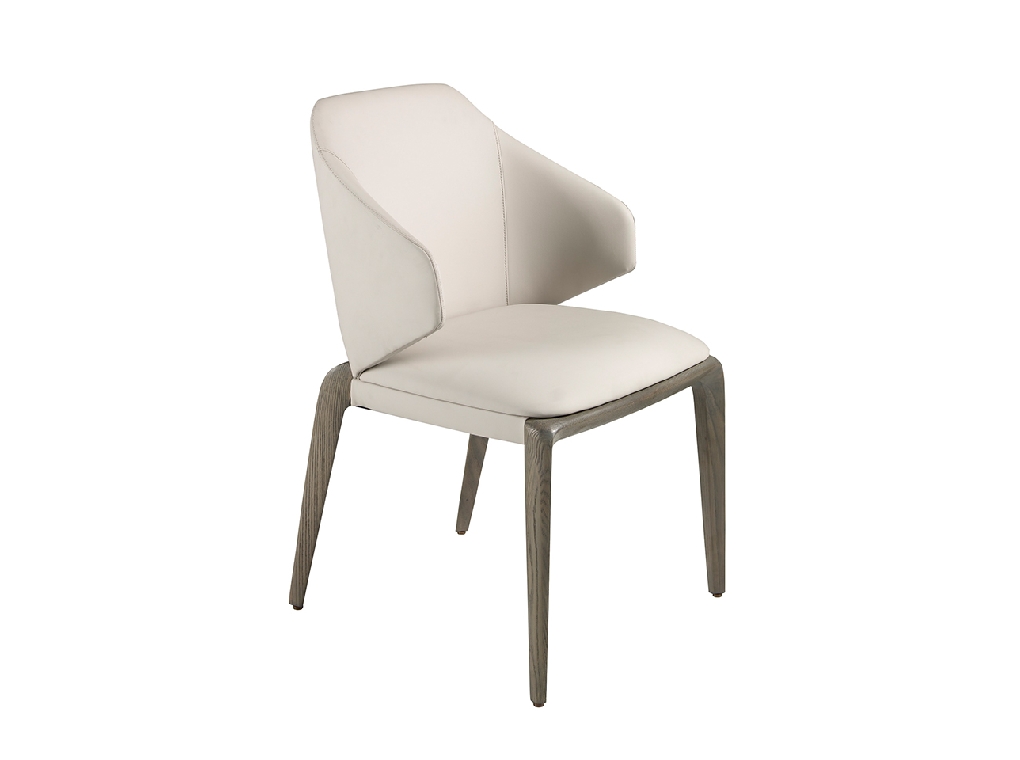 Cream leatherette chair