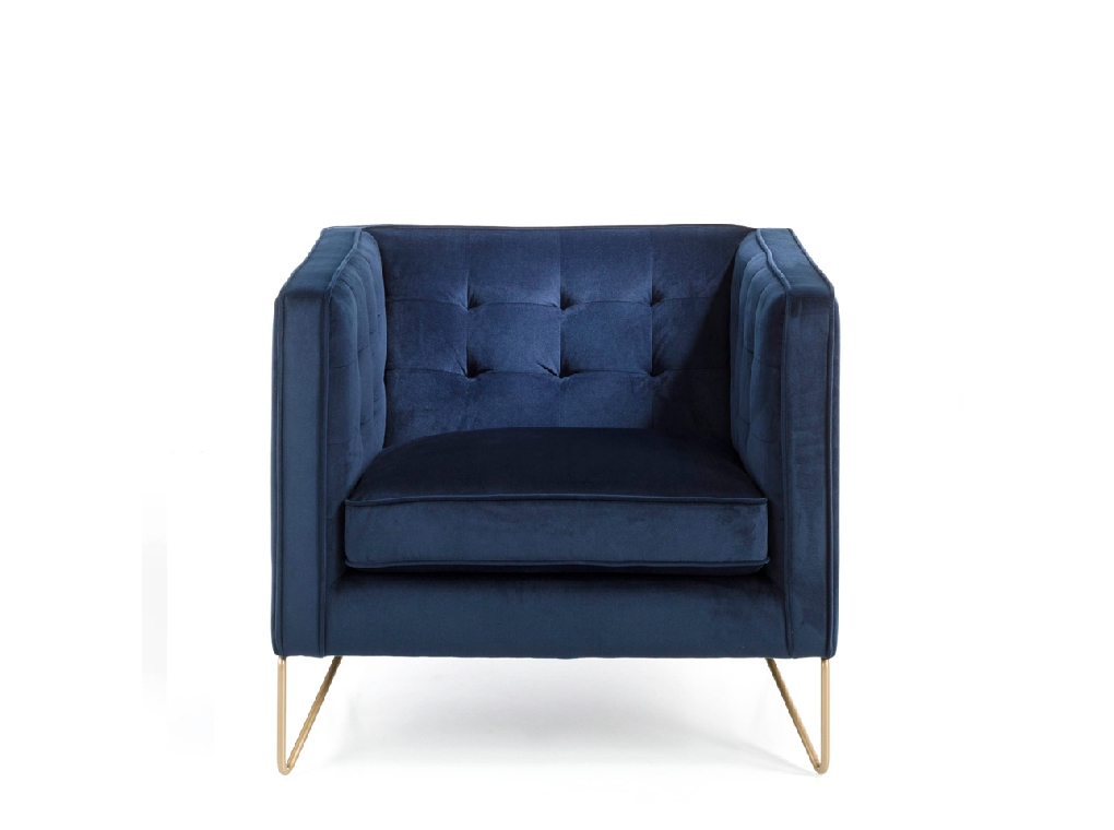 Armchair with stainless steel legs chromed in gold upholstered in velvet effect fabric Armchair with stainless steel legs chromed in gold upholstered in velvet effect fabric
