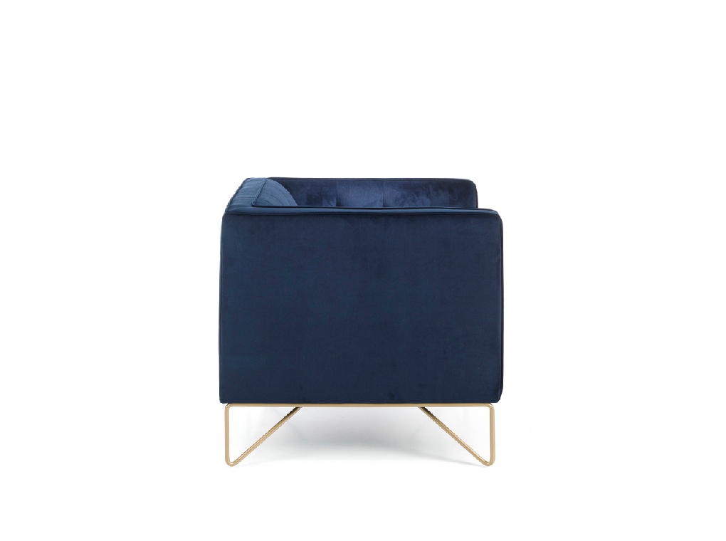 2-seater sofa upholstered in velvet with golden steel legs 2-seater sofa upholstered in velvet with golden steel legs