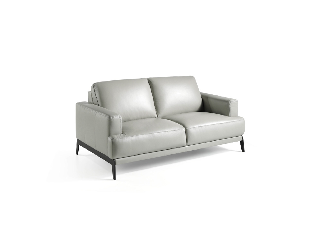 2-seat sofa upholstered in 2mm-thick leather with stainless steel legs 2-seat sofa upholstered in 2mm-thick leather with stainless steel legs