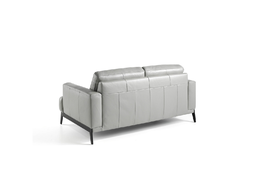 2-seat sofa upholstered in 2mm-thick leather with stainless steel legs 2-seat sofa upholstered in 2mm-thick leather with stainless steel legs
