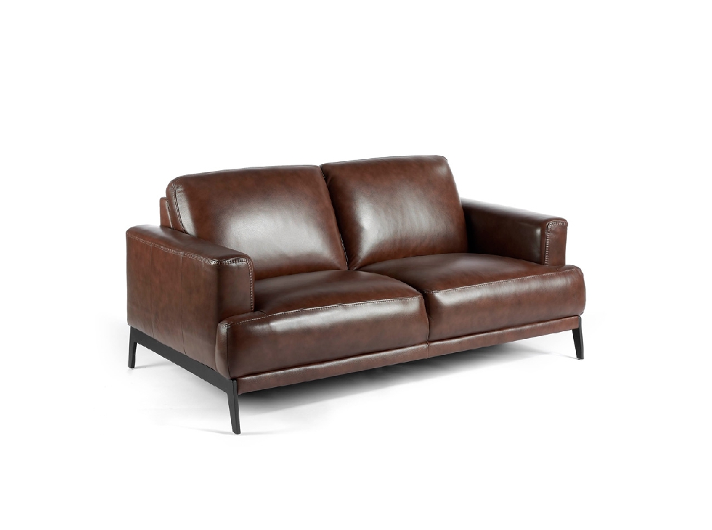 2 seat sofa upholstered in 2mm thick leather 2 seat sofa upholstered in 2mm thick leather