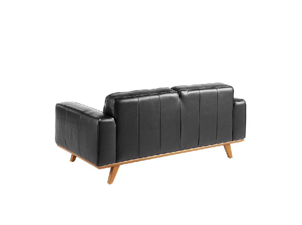 2-seater sofa upholstered in tufted leather