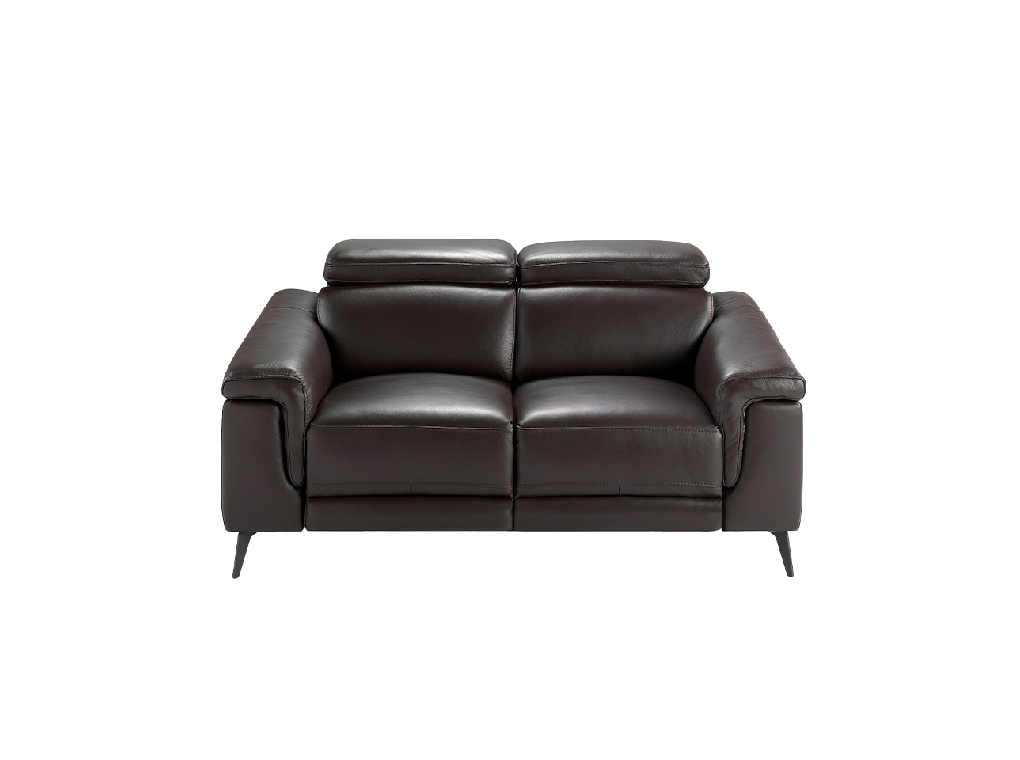 2 seater upholstered leather sofa with relax mechanisms