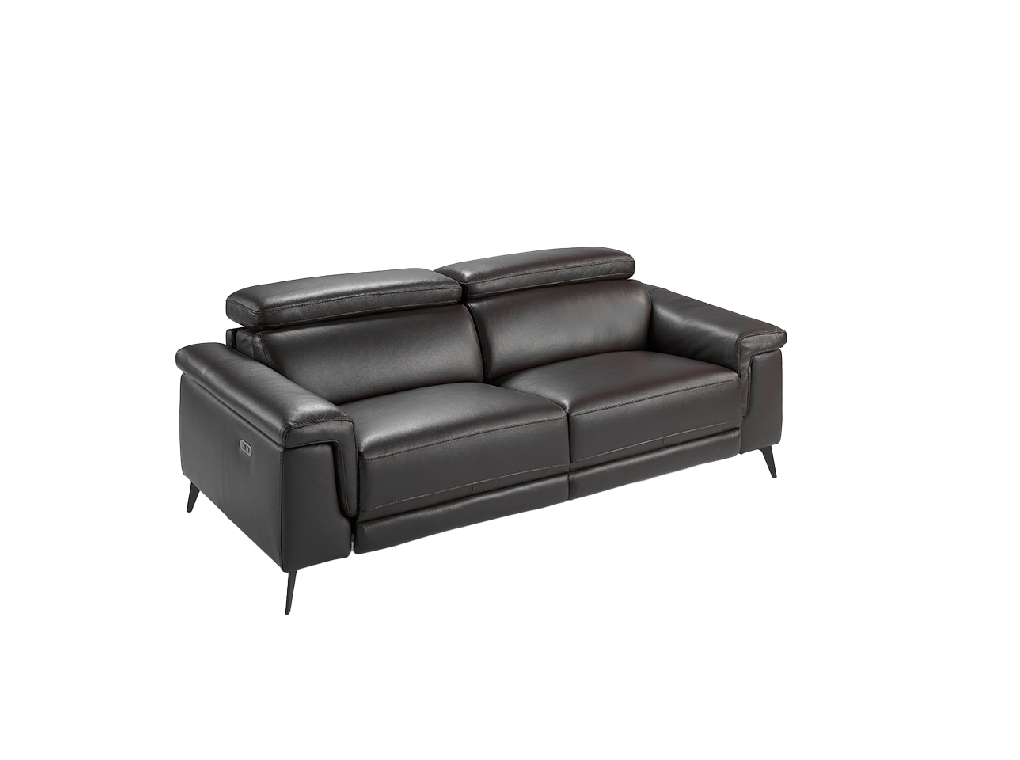 3 seater upholstered leather sofa with relax mechanisms