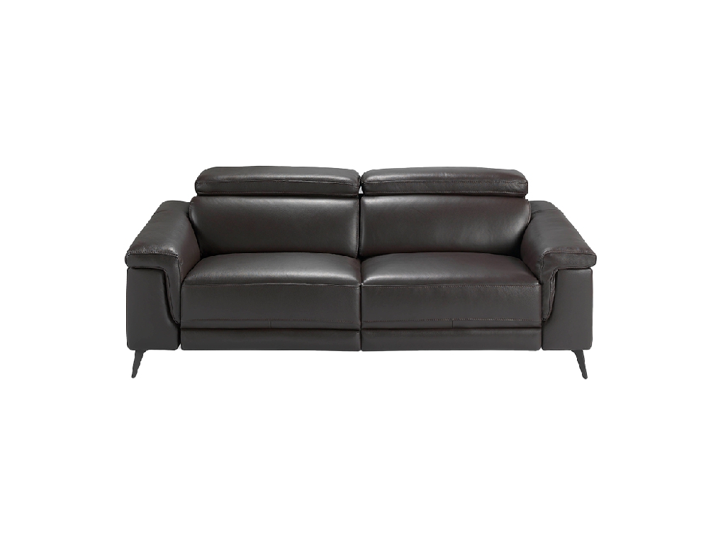 3 seater upholstered leather sofa with relax mechanisms