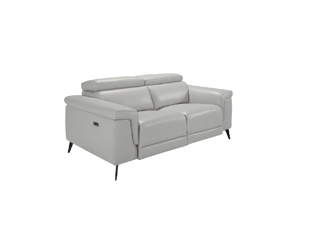 2 seater leather upholstered sofa with relax mechanism