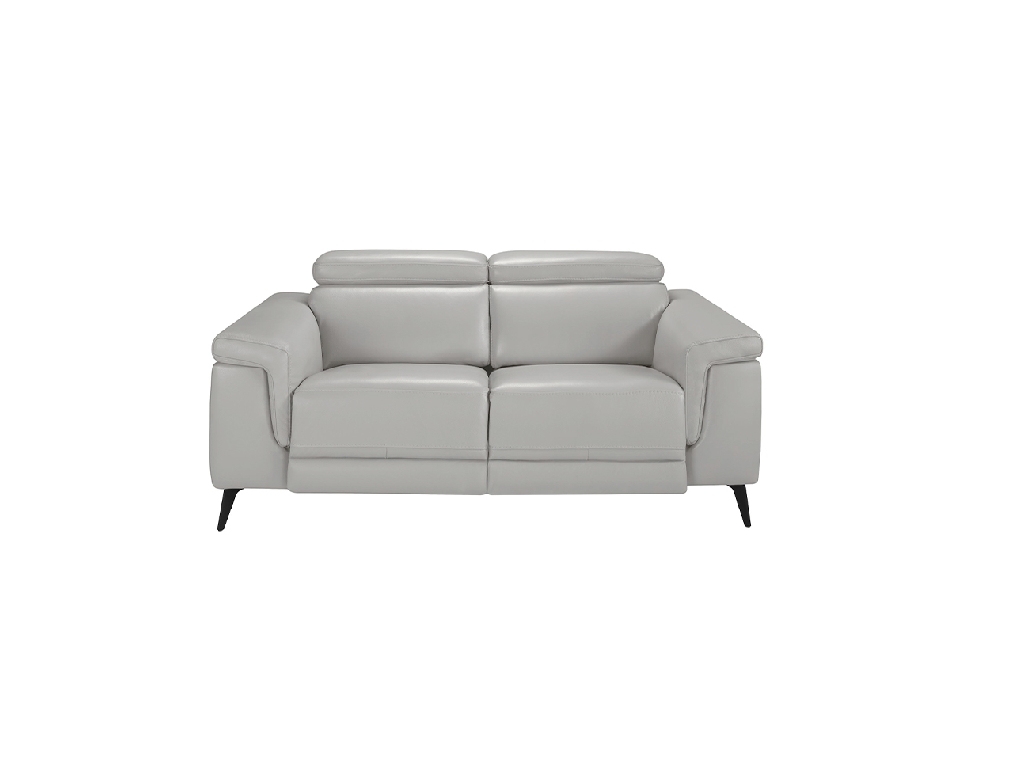2 seater leather upholstered sofa with relax mechanism
