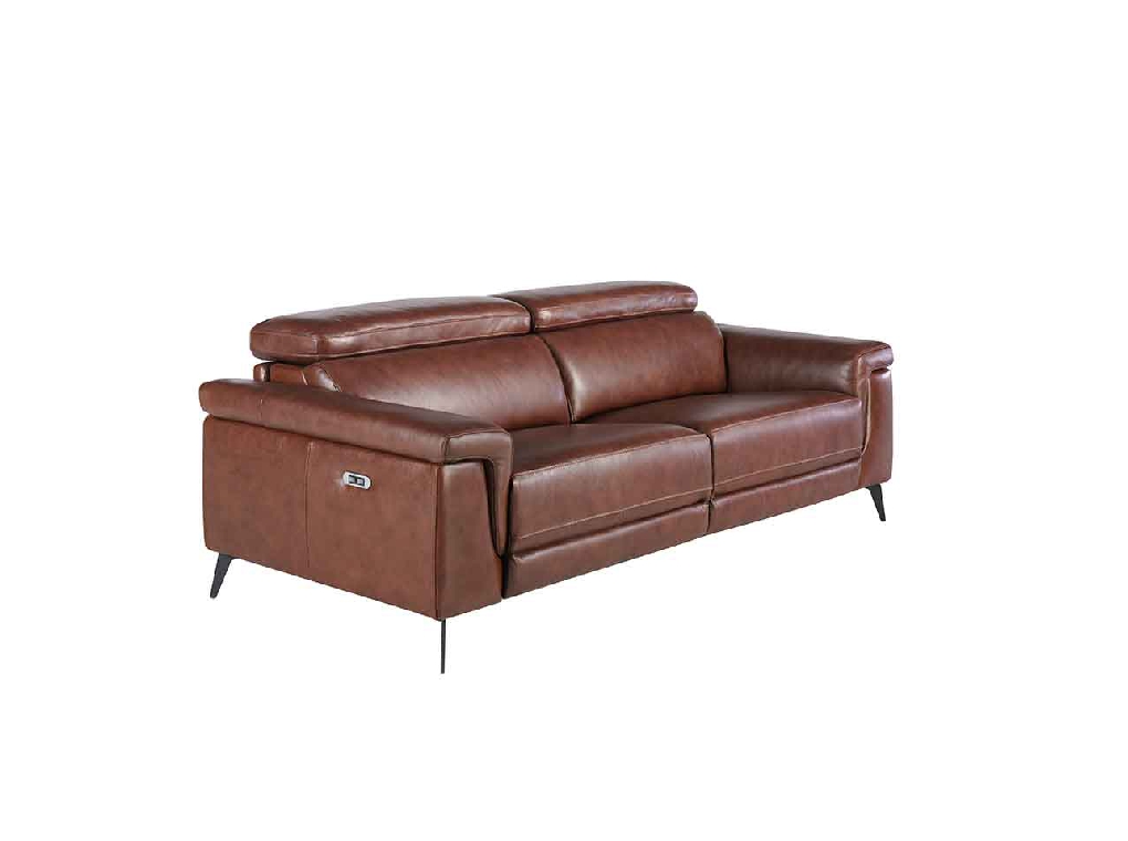 Ledergepolstertes 3-Sitzer-Sofa mit Relax-Mechanismus