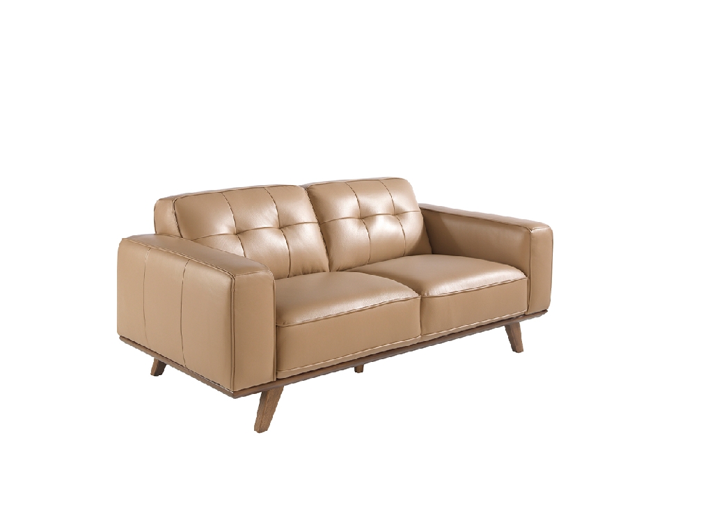 2 seater sofa upholstered in capitoné leather