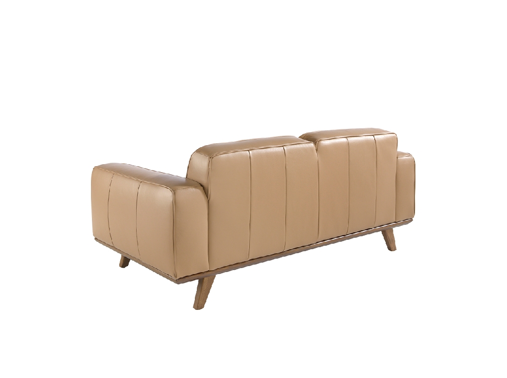 2 seater sofa upholstered in capitoné leather