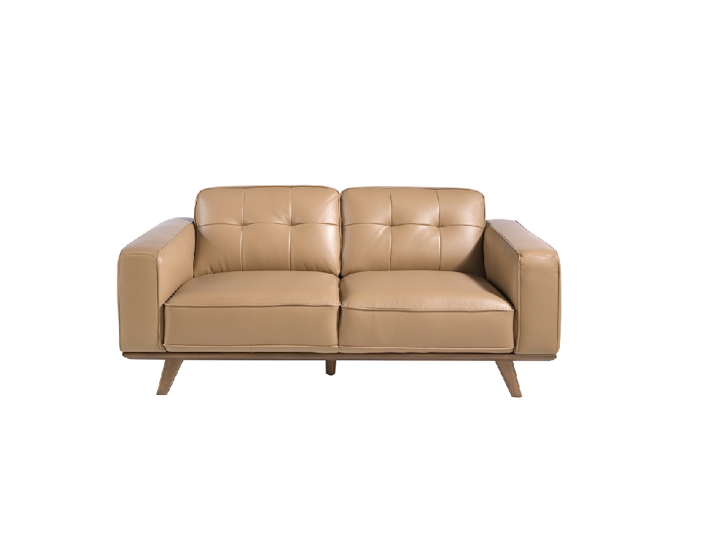 2 seater sofa upholstered in capitoné leather