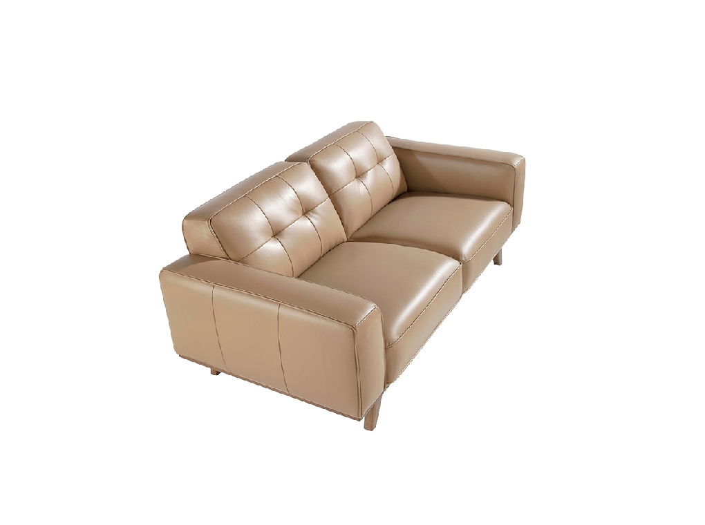 2 seater sofa upholstered in capitoné leather