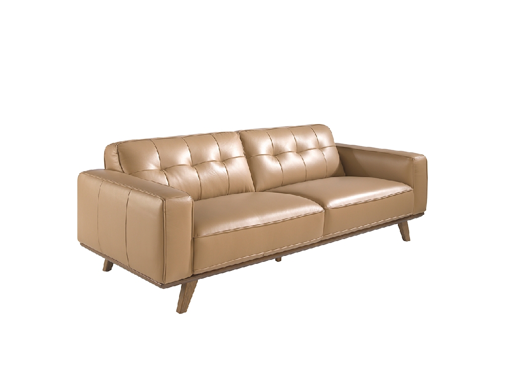 3 seater sofa upholstered in capitonné leather