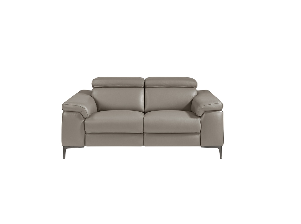 2 seater sofa upholstered in leather with relax mechanism